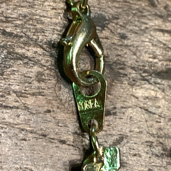 70’s GOLD PLATED 24” BRUTALIST MODERNIST ABSTRACT NECKLACE MADE IN KOREA - Picture 5 of 9